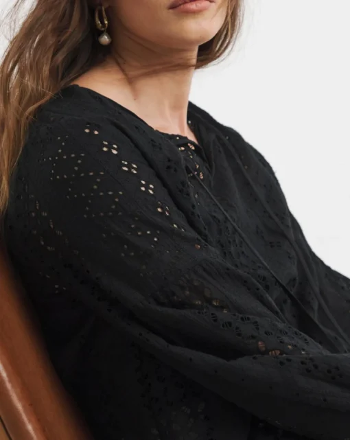 Broderie Long Sleeve Blouse