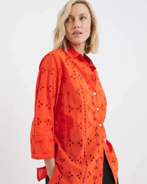 Broderie Long Sleeve Shirt
