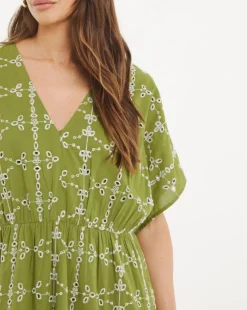 Broderie Smock Dress