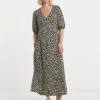 Bubble Sleeve Soft Touch Jersey Dress