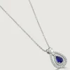 Buckley London Sapphire Heart Drop Pendant