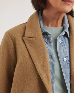 Camel Relaxed Single Breasted Coat