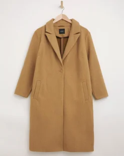Camel Relaxed Single Breasted Coat