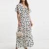 Cape Detail Maxi Dress