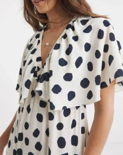Cape Detail Maxi Dress