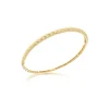 9 Carat Gold Hollow Twisted Bangle
