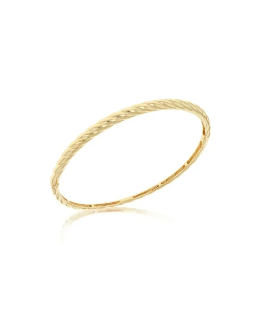9 Carat Gold Hollow Twisted Bangle
