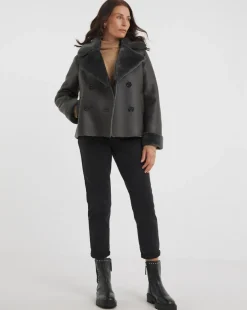 Charcoal Clean Aviator Jacket