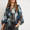 Chiffon Tie Detail Long Sleeve Blouse