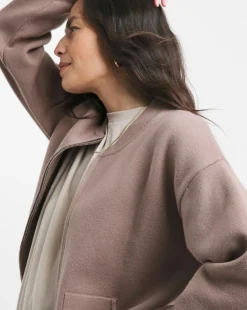 Cocoa Knitted Bomber