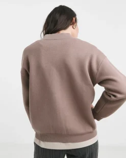 Cocoa Knitted Bomber