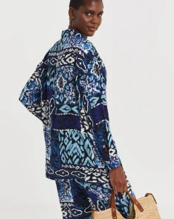Co-Ord Scarf Print Shirt