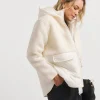 Cream Borg Lined Fleece Jacket