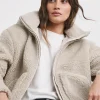Cream Short Lined Borg Jacket