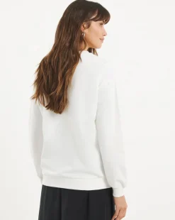 Crew Neck Cutwork Long Sleeve Sweatshirt
