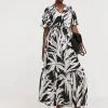 Crinkle Angel Maxi Sleeve Maxi Dress