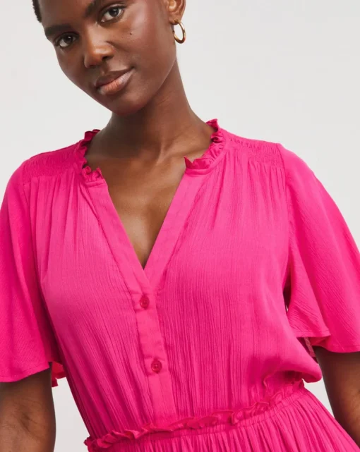 Crinkle Angel Maxi Sleeve Maxi Dress