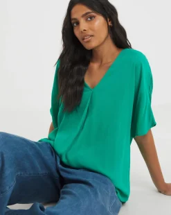 Crinkle Tunic Top