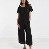 Crinklie Tie Strap Jumpsuits