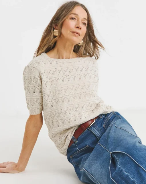 Crochet Short Sleeve Jumper
