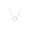 9ct Gold CZ Circle Adjustable Necklace
