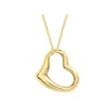 9Ct Gold Medium Floating Heart Necklace