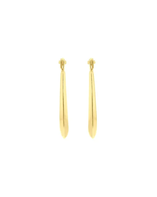 9ct Gold Polished Oval Creole Earrings