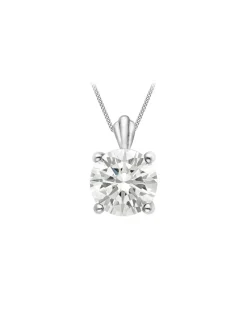 9ct Gold Round Cubic Zirconia Pendant