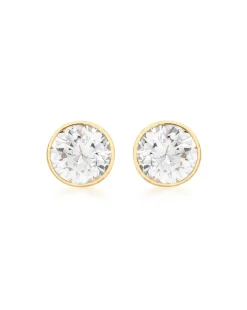 9Ct Gold Round Stud Earring