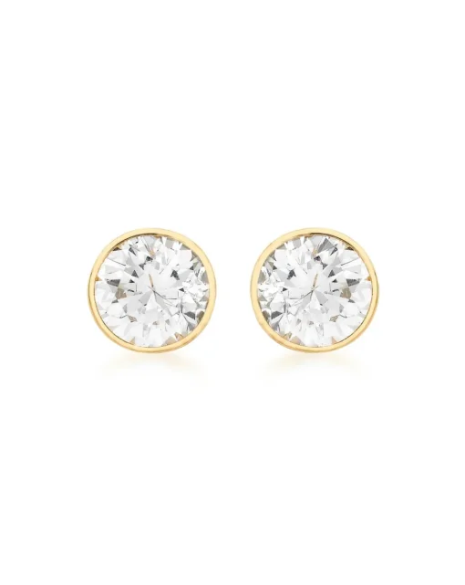 9Ct Gold Round Stud Earring
