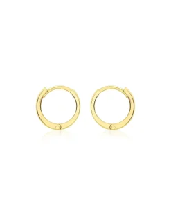 9ct Gold Tube Huggy Hoop Creole Earrings