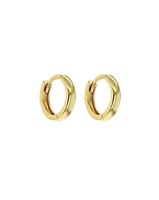 9ct Gold Tube Huggy Hoop Creole Earrings