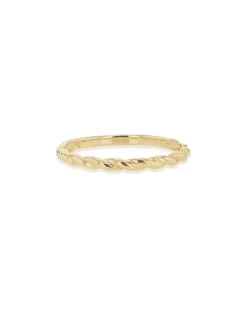 9ct Gold Twist Band Stack Ring