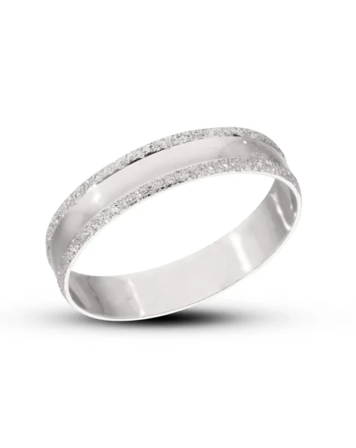 9ct White Gold 4mm Band Ring