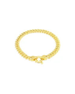 9ct Yellow Gold Cuban Link Chain Bracelet