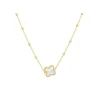 9ct Yellow Gold Mother of Pearl Clover Necklace