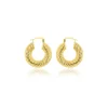 9ct Yellow Gold Thick Twist Hoop Earrings