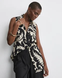 Dipped Back Sleeveless Shirt