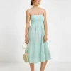 Dobby Bandeau Cotton Beach Dress