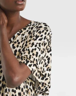 Double Angel Sleeve V Neck Top