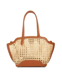 Dune Dinidecided Long Handle Rattan Shoulder Bag