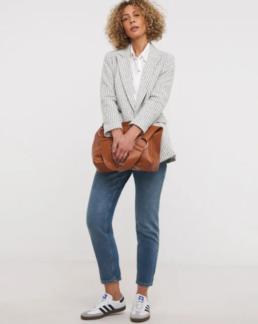 Easy Double Breasted Boucle Blazer