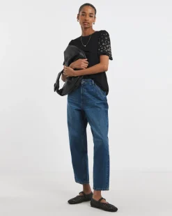 Embellished Angel Sleeve Top