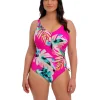 Fantasie Carabelita V Neck Wired Adjustable Leg Swimsuit Peony