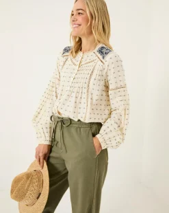 Fatface Fern Embroidered Blouse