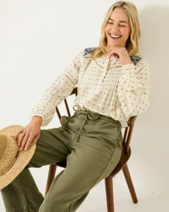 Fatface Fern Embroidered Blouse