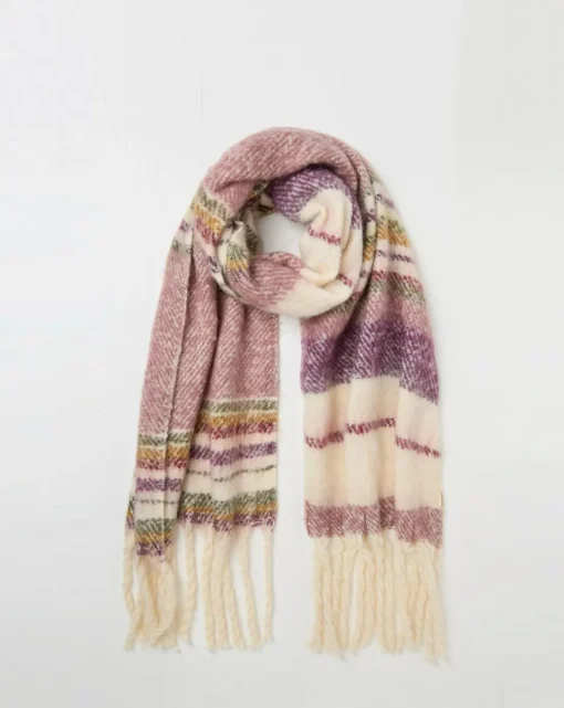Fatface Stripe Boucle Scarf