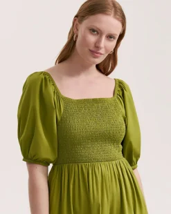 Finery London Puff Sleeve Dress