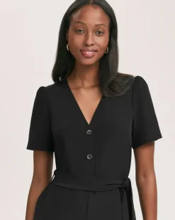 Finery London Tie Waist Culotte Jumpsuit