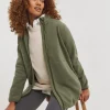 Fleece Longline Zip Through Jacket